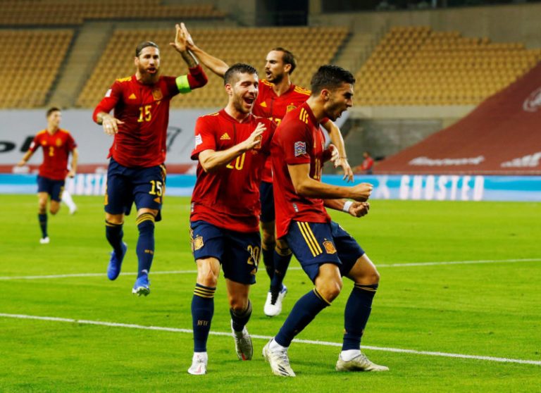 Spain hammer Germany 6-0 to reach Nations League final four