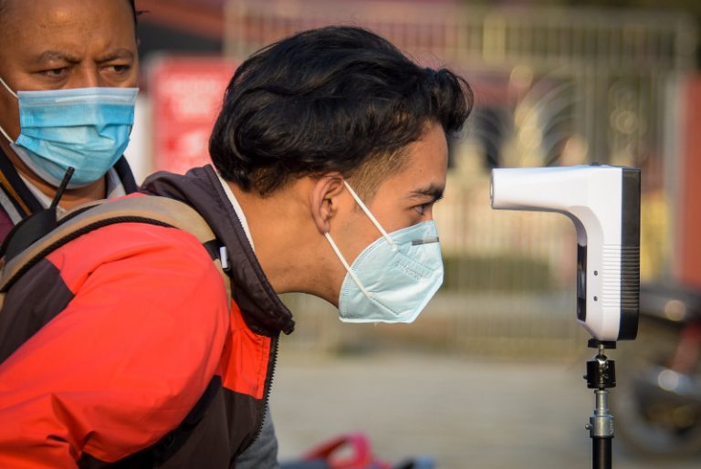 In pictures: XII graders getting screened for Covid symptoms before exams