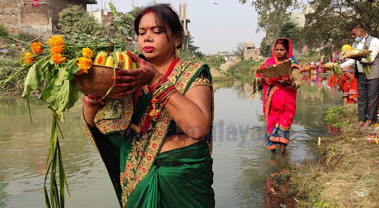 Chhath celebration amid coronavirus pandemic in Parsa