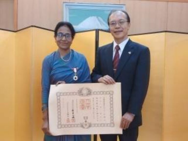 Japanese decoration awarded to Amira