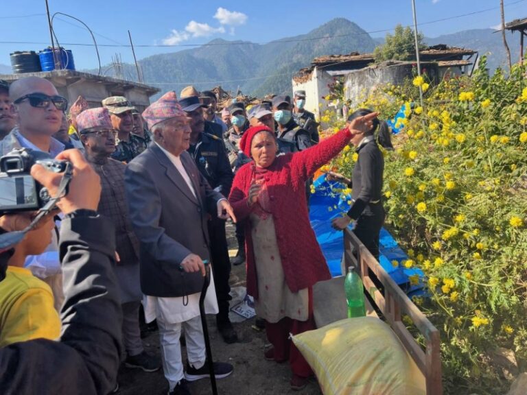President visits earthquake-stricken Jajarkot