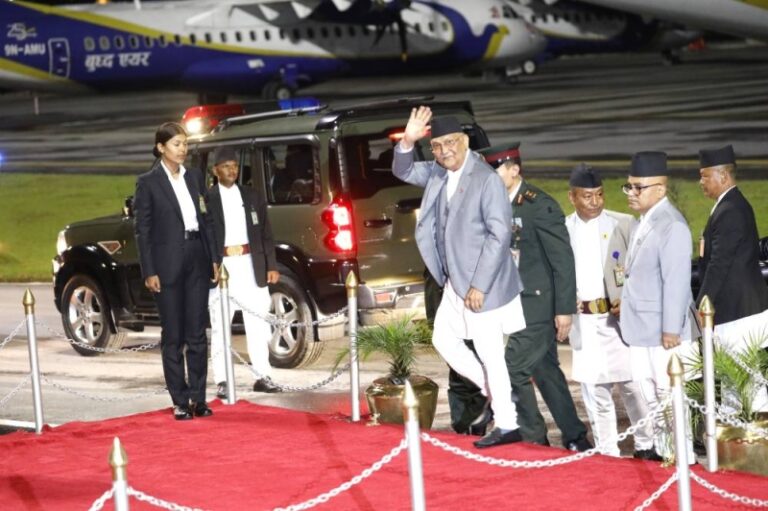 PM Oli Returns After Attending UN LLDC Conference in Turkmenistan