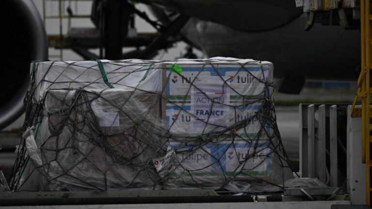 France hands emergency relief supplies to Nepal after August 26 floods