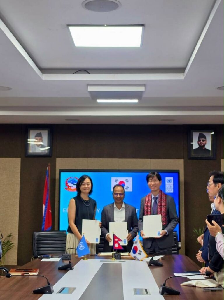 South Korea hands emergency equipment to Nepal disaster authority